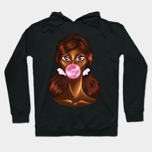 Black Girl Bubble Gum Melanin Poppin Hoodie